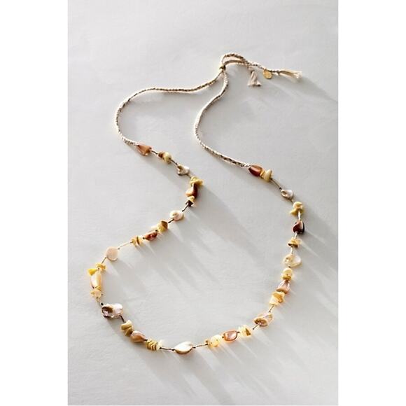Free People Ariana Ost At The Market Necklace NWT Neutral Bohemian Beach Artisan - Picture 5 of 16